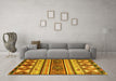 Machine Washable Oriental Yellow Modern Rug in a Living Room, wshabs4213yw