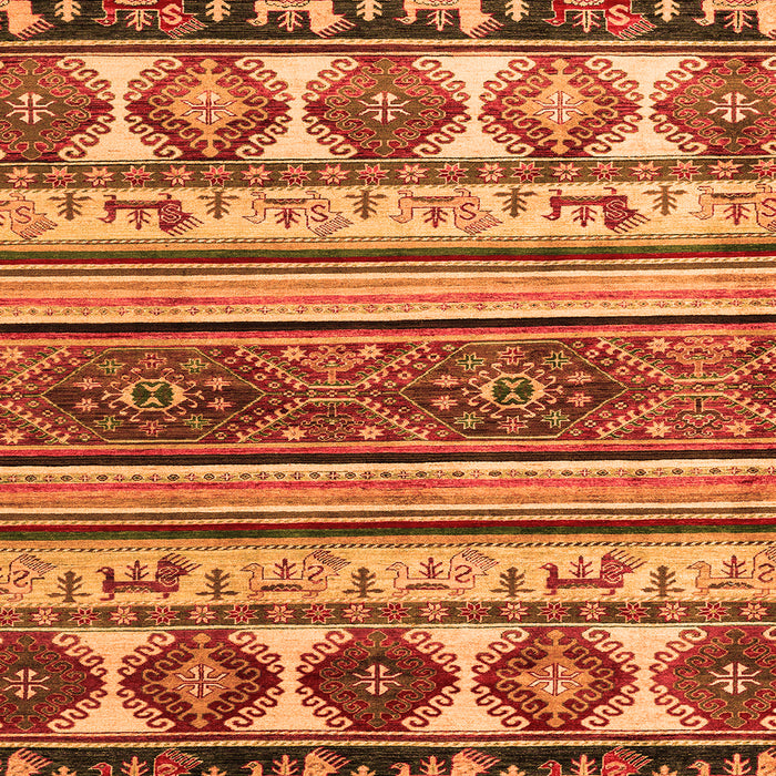 Square Oriental Orange Modern Rug, abs4213org