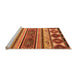 Sideview of Machine Washable Oriental Orange Modern Area Rugs, wshabs4213org