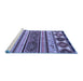 Sideview of Machine Washable Oriental Blue Modern Rug, wshabs4213blu