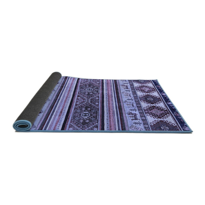 Sideview of Oriental Blue Modern Rug, abs4213blu