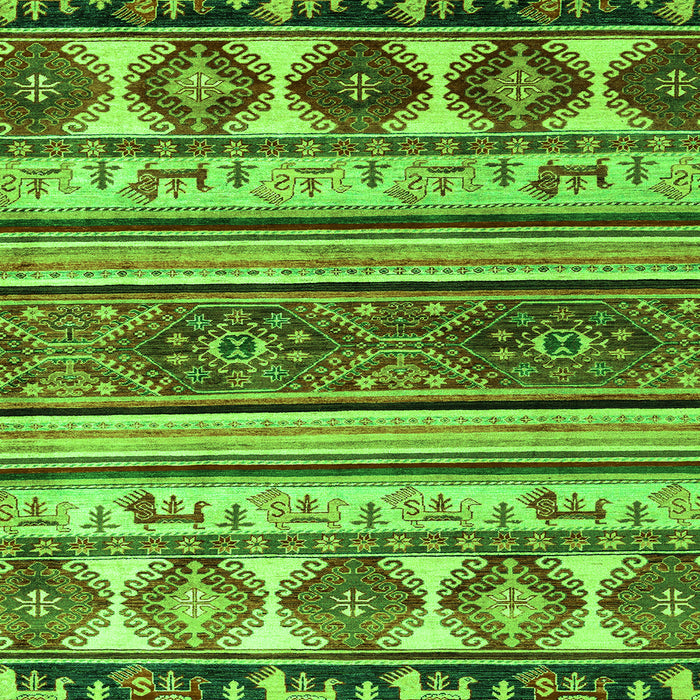 Square Machine Washable Oriental Green Modern Area Rugs, wshabs4213grn