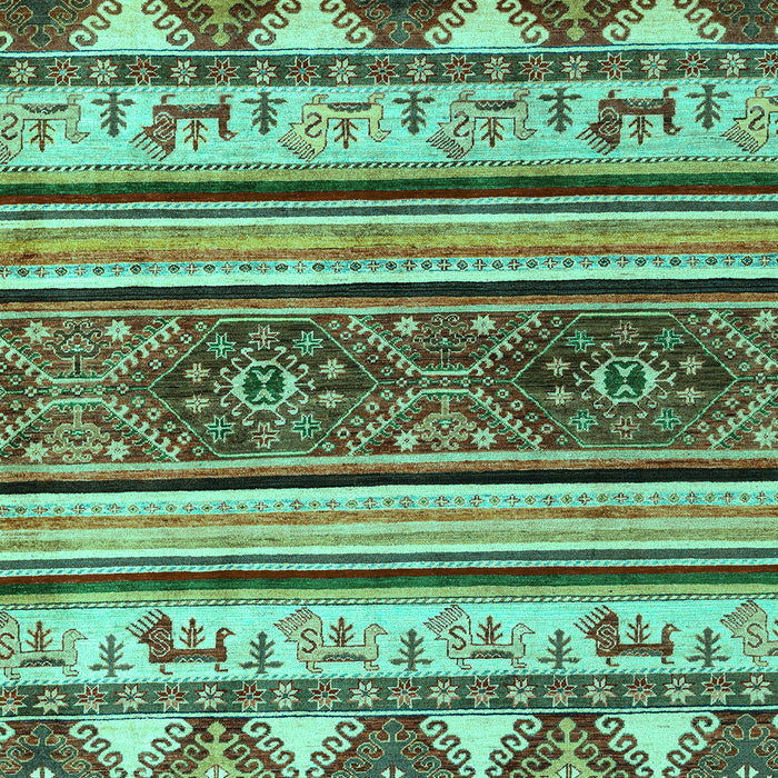 Machine Washable Oriental Turquoise Modern Area Rugs, wshabs4213turq