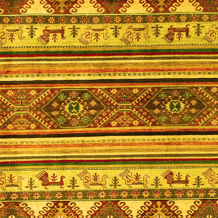 Machine Washable Oriental Yellow Modern Rug, wshabs4213yw