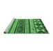 Sideview of Machine Washable Oriental Emerald Green Modern Area Rugs, wshabs4213emgrn