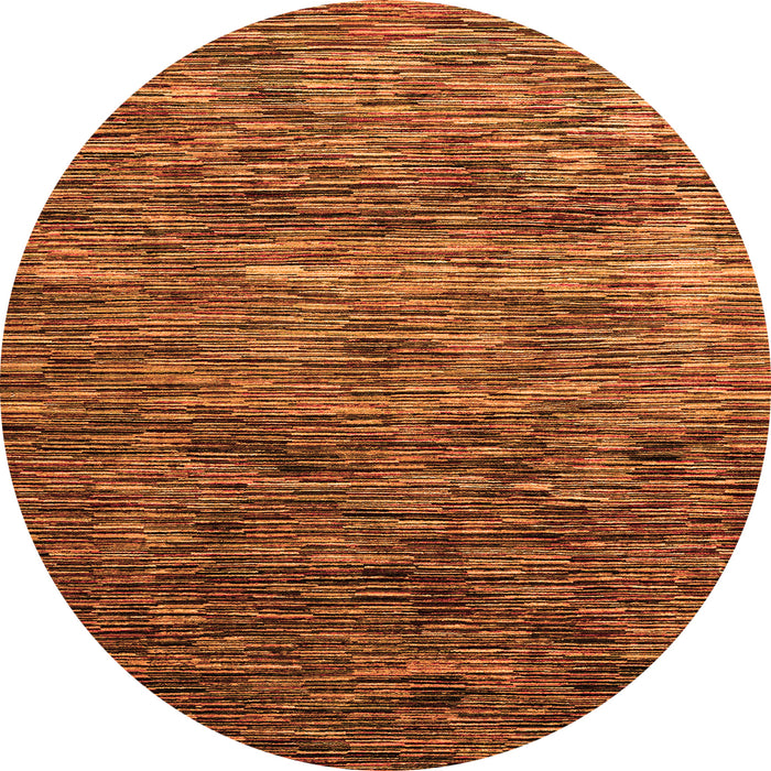 Round Oriental Orange Modern Rug, abs4214org
