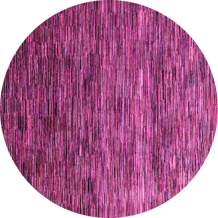 Round Oriental Pink Modern Rug, abs4214pnk