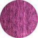 Round Oriental Pink Modern Rug, abs4214pnk