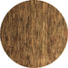 Round Machine Washable Oriental Brown Modern Rug, wshabs4214brn