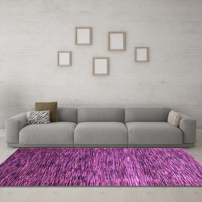 Machine Washable Oriental Purple Modern Area Rugs in a Living Room, wshabs4214pur