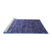 Sideview of Machine Washable Oriental Blue Modern Rug, wshabs4214blu