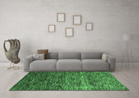 Machine Washable Oriental Emerald Green Modern Rug, wshabs4214emgrn