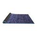 Sideview of Oriental Blue Modern Rug, abs4214blu