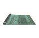 Sideview of Oriental Light Blue Modern Rug, abs4215lblu