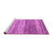 Sideview of Machine Washable Oriental Purple Modern Area Rugs, wshabs4215pur