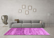 Machine Washable Oriental Purple Modern Area Rugs in a Living Room, wshabs4215pur