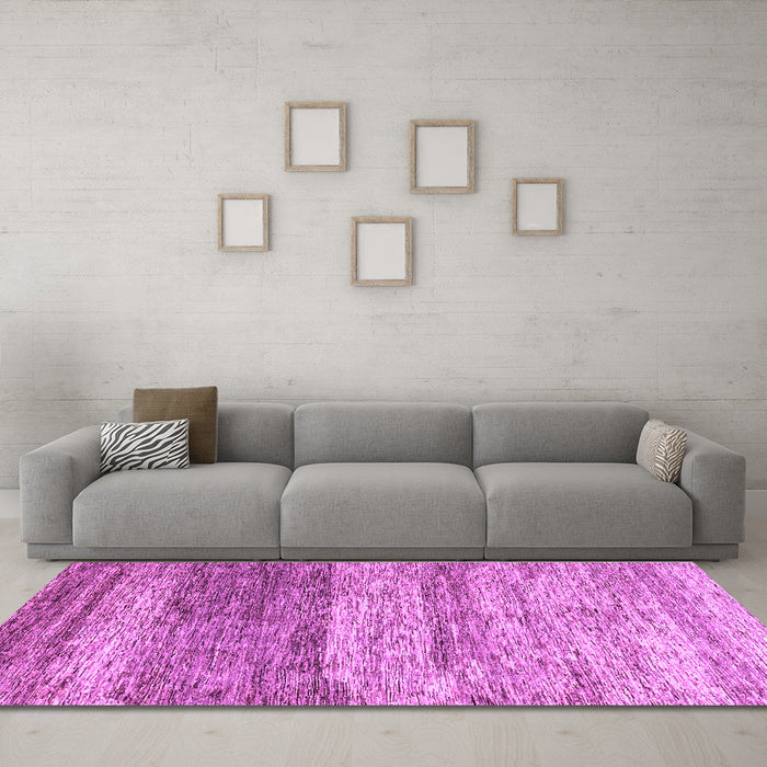 Machine Washable Oriental Purple Modern Area Rugs in a Living Room, wshabs4215pur