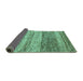 Sideview of Oriental Turquoise Modern Rug, abs4215turq