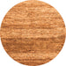 Round Oriental Orange Modern Rug, abs4215org