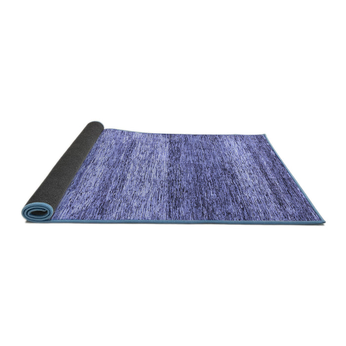Sideview of Oriental Blue Modern Rug, abs4215blu