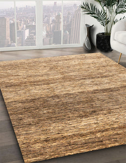 Machine Washable Abstract Light Brown Rug in a Family Room, wshabs4215