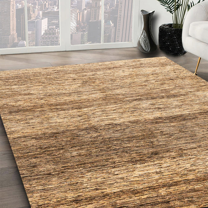 Machine Washable Abstract Light Brown Rug in a Family Room, wshabs4215