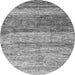 Round Oriental Gray Modern Rug, abs4215gry