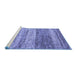 Sideview of Machine Washable Oriental Blue Modern Rug, wshabs4215blu