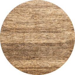 Round Machine Washable Abstract Light Brown Rug, wshabs4215