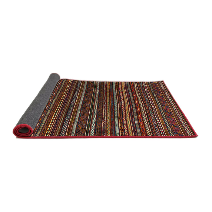 Sideview of Abstract Brown Oriental Rug, abs4216