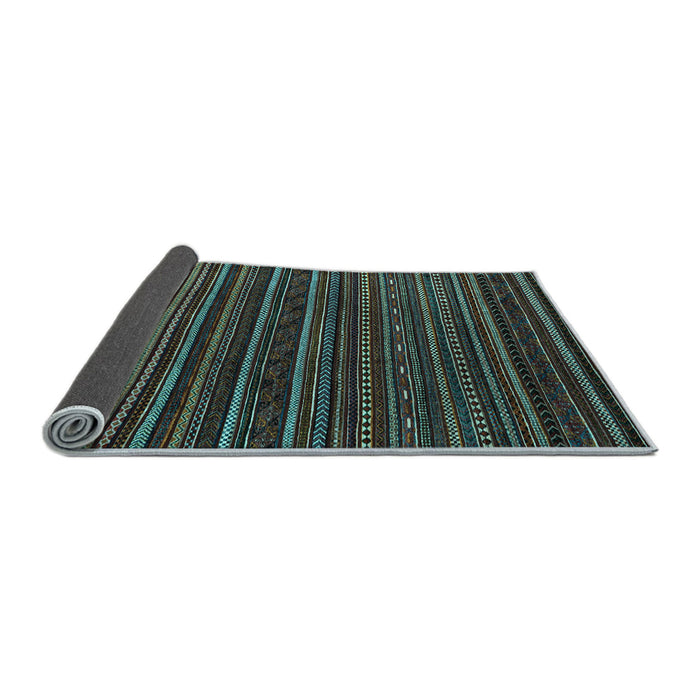 Sideview of Oriental Light Blue Modern Rug, abs4216lblu
