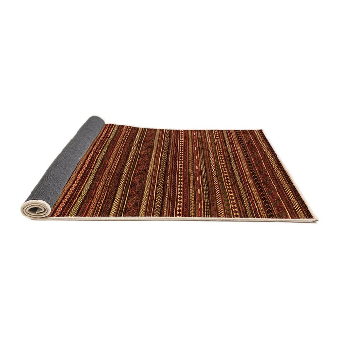Sideview of Oriental Orange Modern Rug, abs4216org