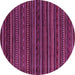 Round Oriental Pink Modern Rug, abs4216pnk