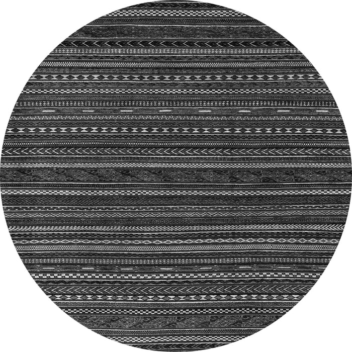 Round Oriental Gray Modern Rug, abs4216gry