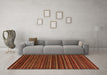 Machine Washable Oriental Orange Modern Area Rugs in a Living Room, wshabs4216org