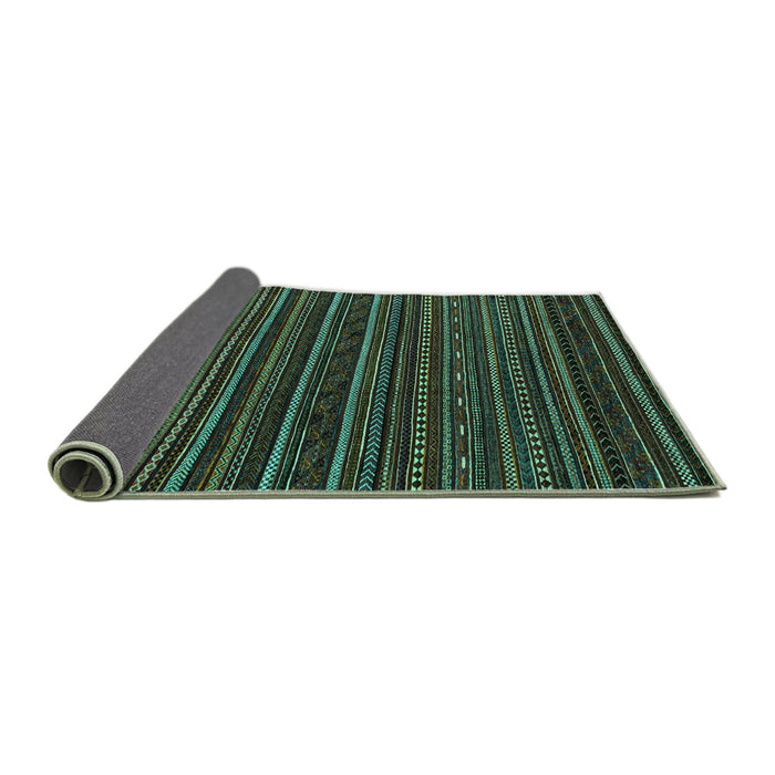 Sideview of Oriental Turquoise Modern Rug, abs4216turq