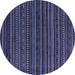 Round Oriental Blue Modern Rug, abs4216blu