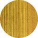 Round Oriental Yellow Modern Rug, abs4217yw