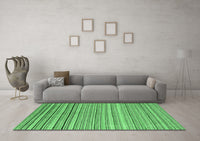 Machine Washable Oriental Emerald Green Modern Rug, wshabs4217emgrn