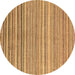 Round Oriental Brown Modern Rug, abs4217brn