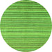 Round Oriental Green Modern Rug, abs4217grn