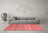 Machine Washable Oriental Red Modern Rug, wshabs4217red