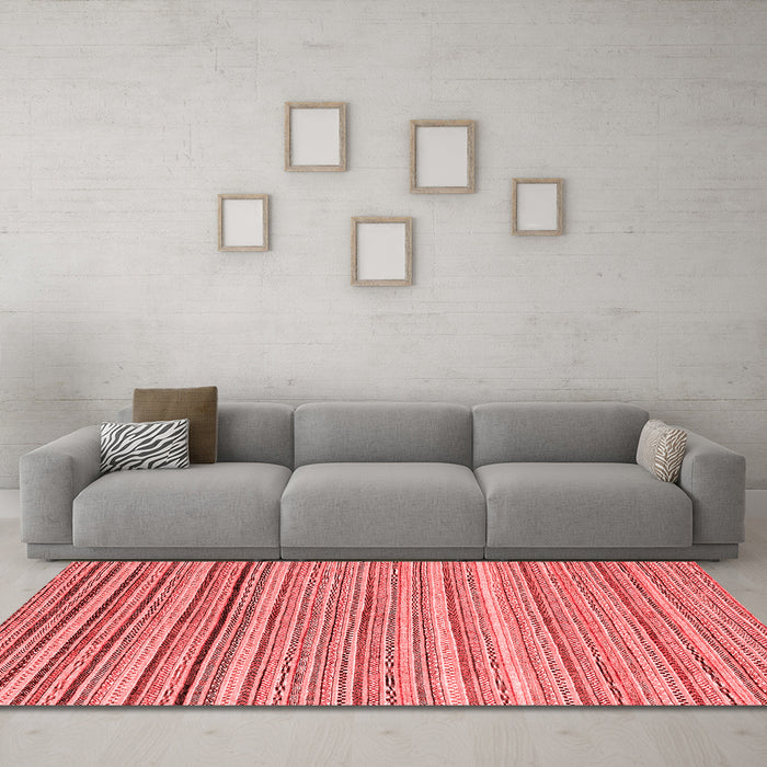 Modern Red Washable Rugs