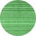 Round Oriental Emerald Green Modern Rug, abs4217emgrn