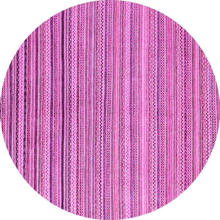 Round Oriental Pink Modern Rug, abs4217pnk