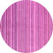 Round Oriental Pink Modern Rug, abs4217pnk