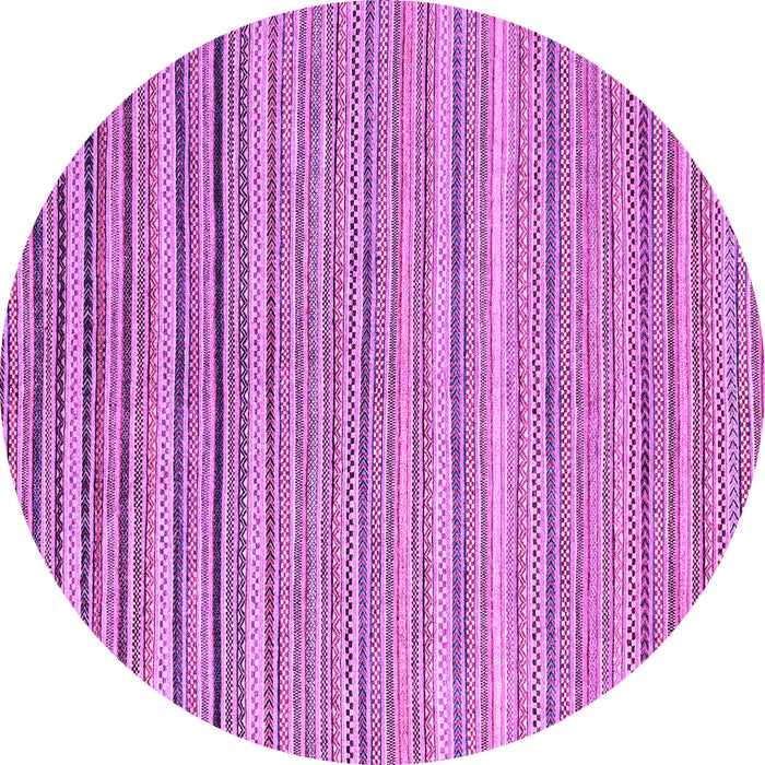 Round Machine Washable Oriental Purple Modern Area Rugs, wshabs4217pur