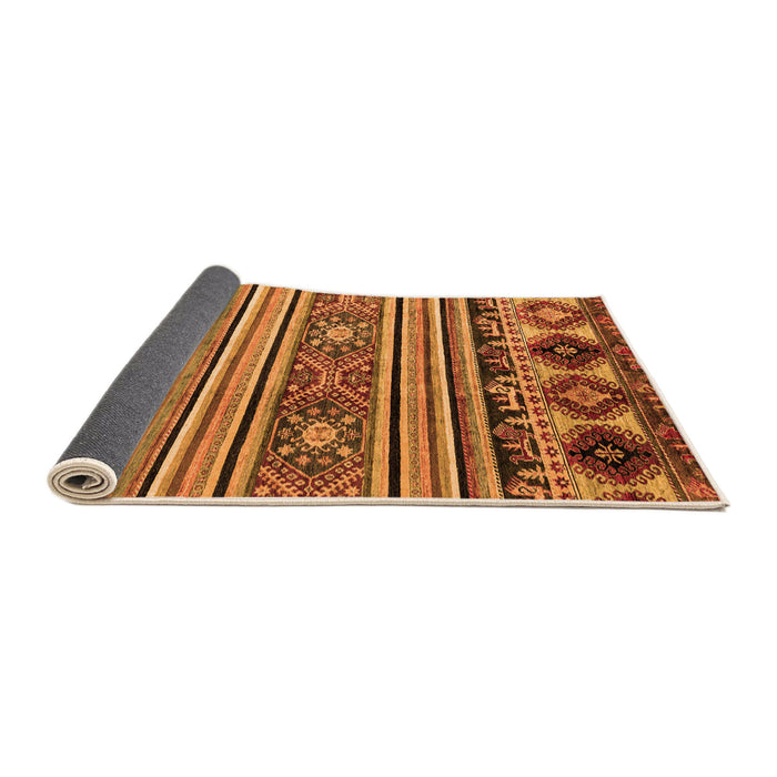 Sideview of Oriental Orange Modern Rug, abs4218org