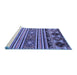 Sideview of Machine Washable Oriental Blue Modern Rug, wshabs4218blu