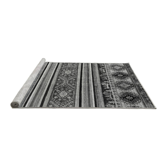 Sideview of Machine Washable Oriental Gray Modern Rug, wshabs4218gry